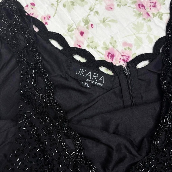 J Kara Black beaded formal Tank Top - Picture 6 of 8